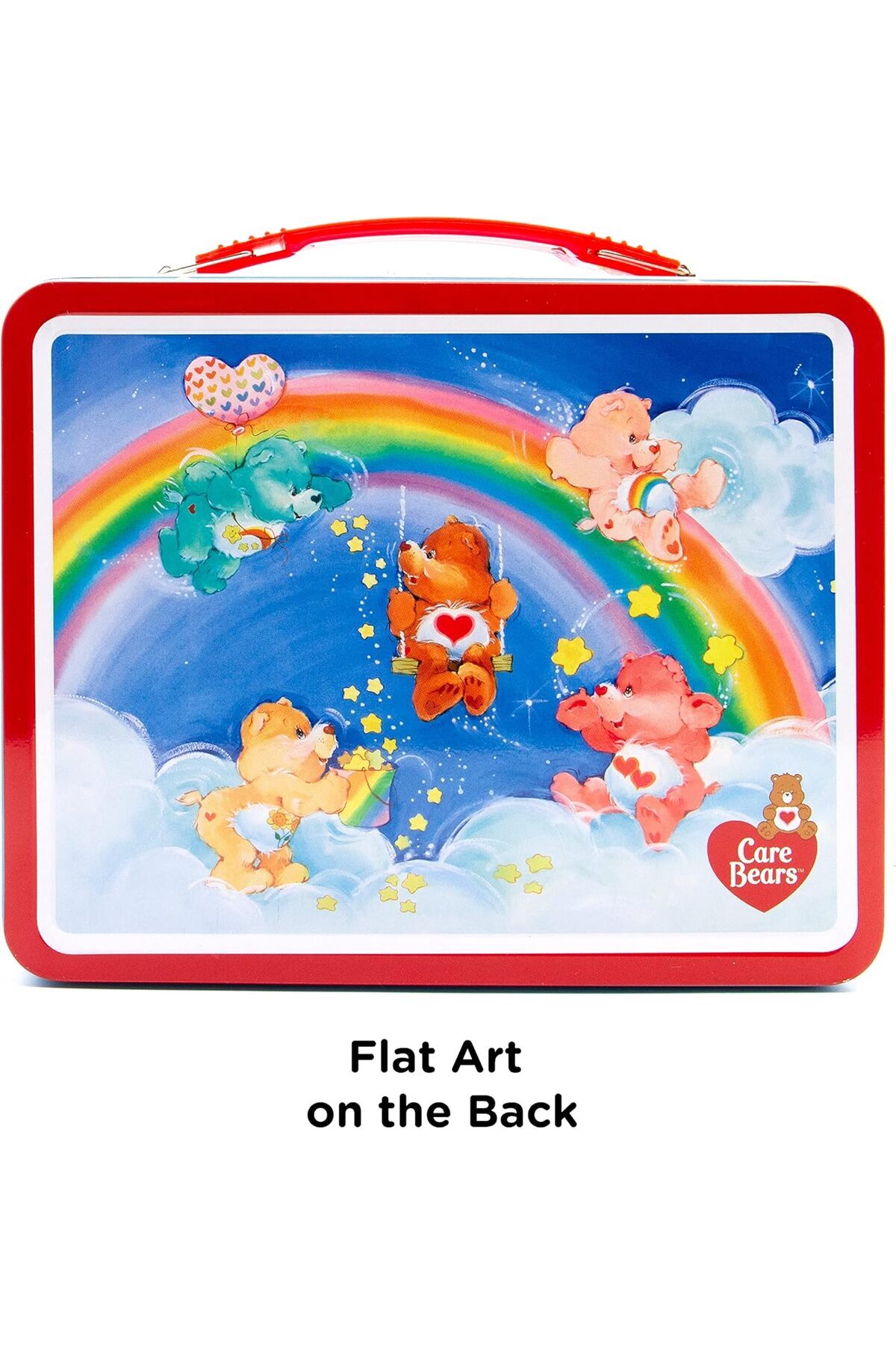 Generic-AQUARIUS Care Bears Fun Box - Sturdy Tin Storage Box with Plastic Handle & Embossed Front Cover - O 4