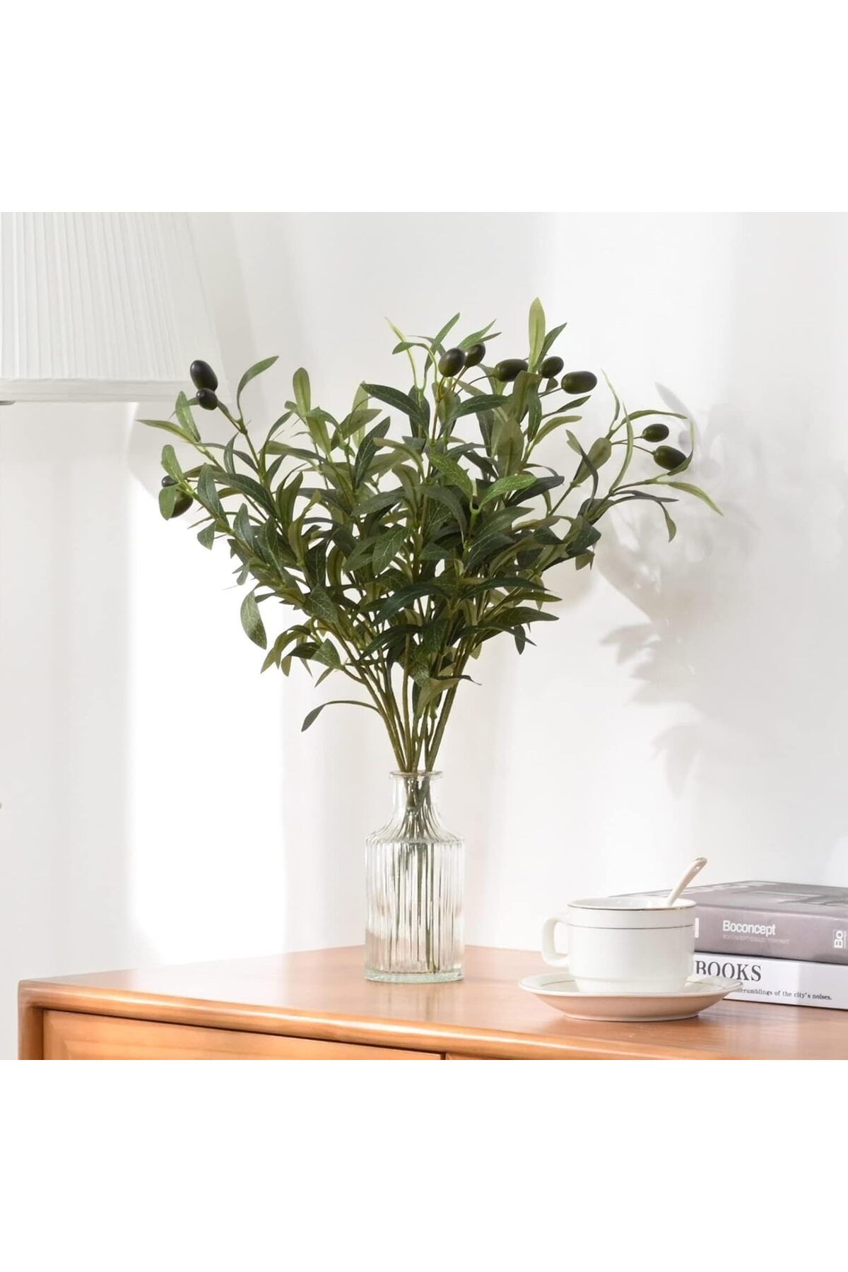 Generic-Faux Olive Branches for Vases, Olive Tree Branches with Lifelike Olives, Artificial Greenery Stems 6