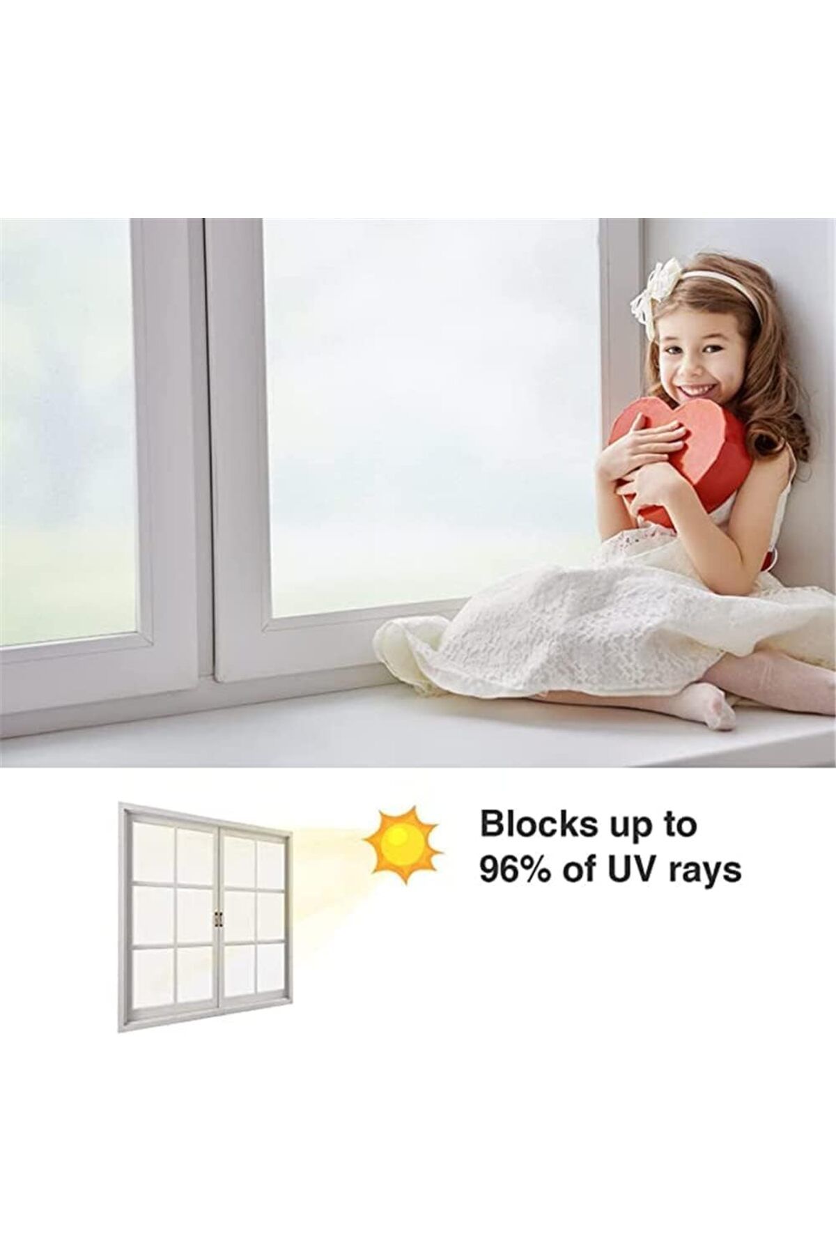 Generic-Privacy Window Films, Window Stickers, Window Film Frosted Glass Window Clings for Privacy Non-Adhe 2