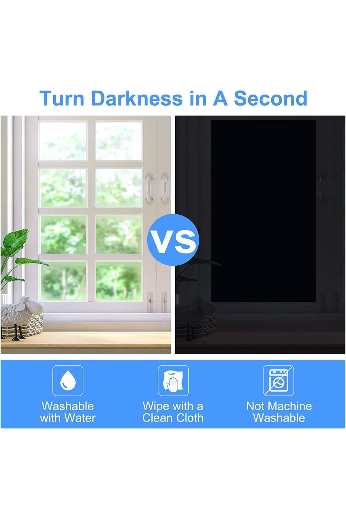 Generic-MAKINGTEC Blackout Blind, Portable Blackout Blinds Stick On Window No Drill, Blackout Material Blin 5