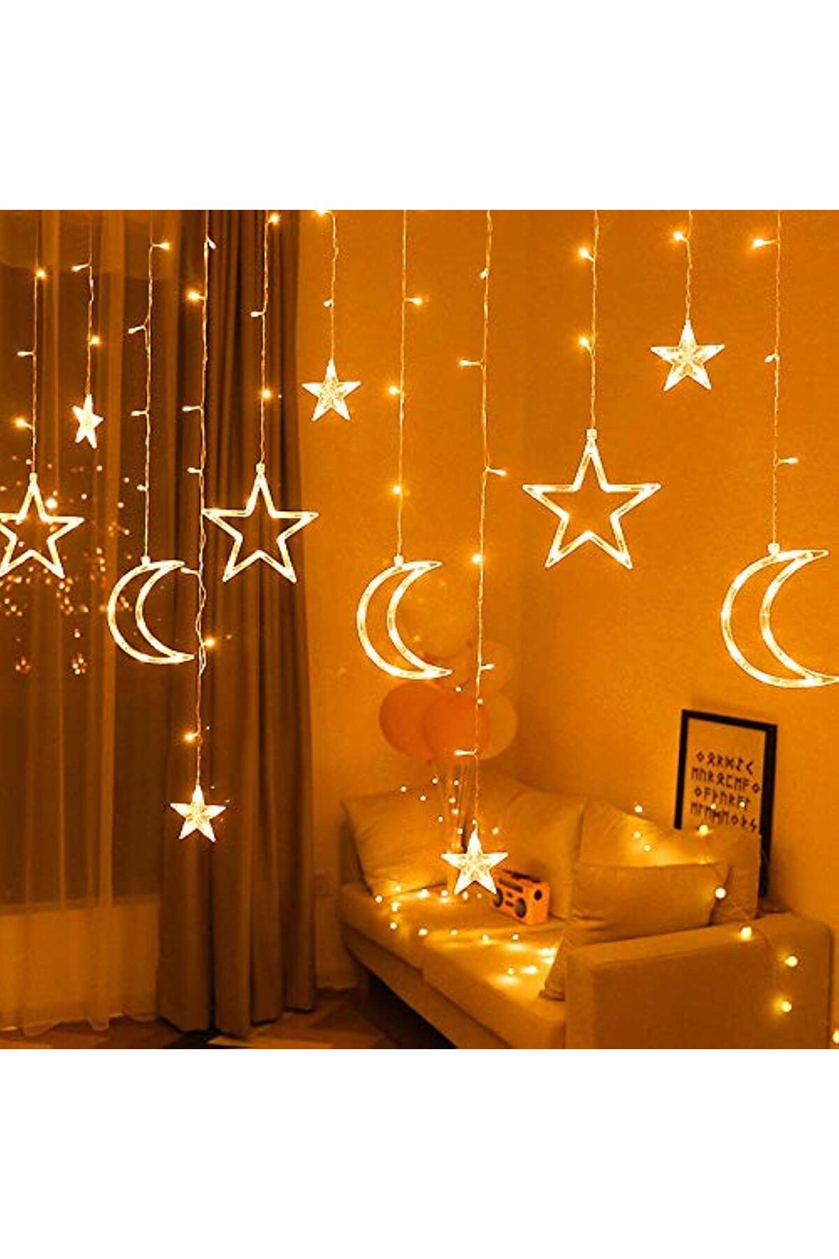 VALUE أضواء رمضانية، سلسلة أضواء LED، أضواء عيد القمر والنجوم