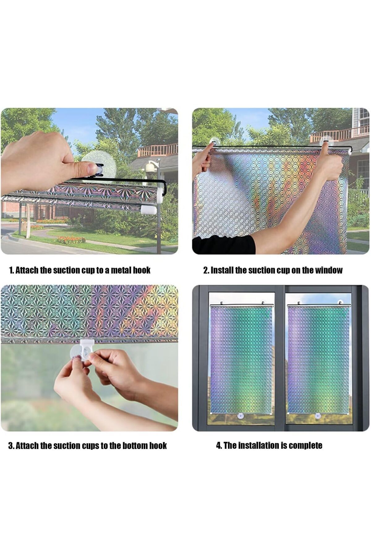 Generic-Vixplorn Thermal Blackout Roller Shades,with Suction Cups Temporary Privacy Blinds,Retractable Port 5