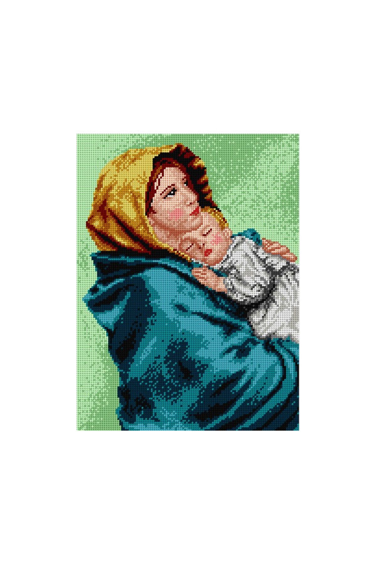 Orchidea Baskılı Goblen Çingene Madonna 1485 30*40 cm