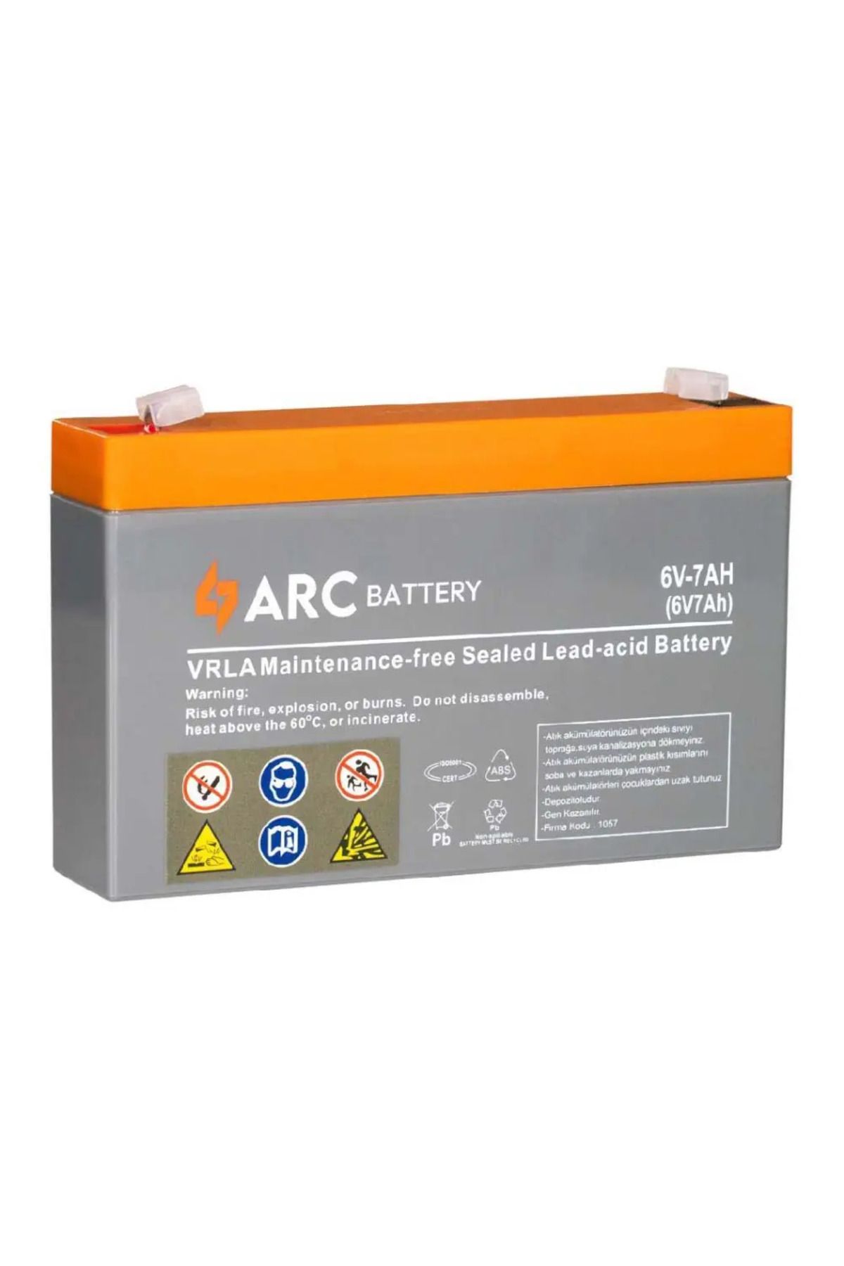 arc battery 6 Volt 7 Amper Yatay Ups Akü Üretim Yılı:2025