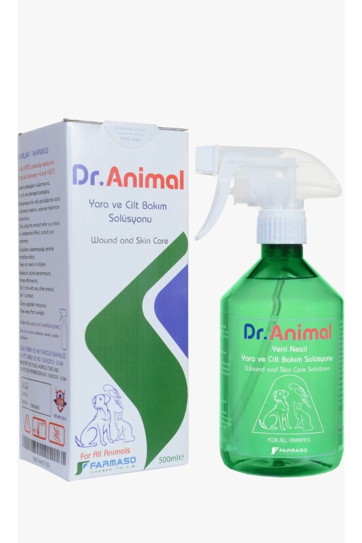 Dr. Animal Yara ve Cilt Bakım Solüsyonu 500 ml