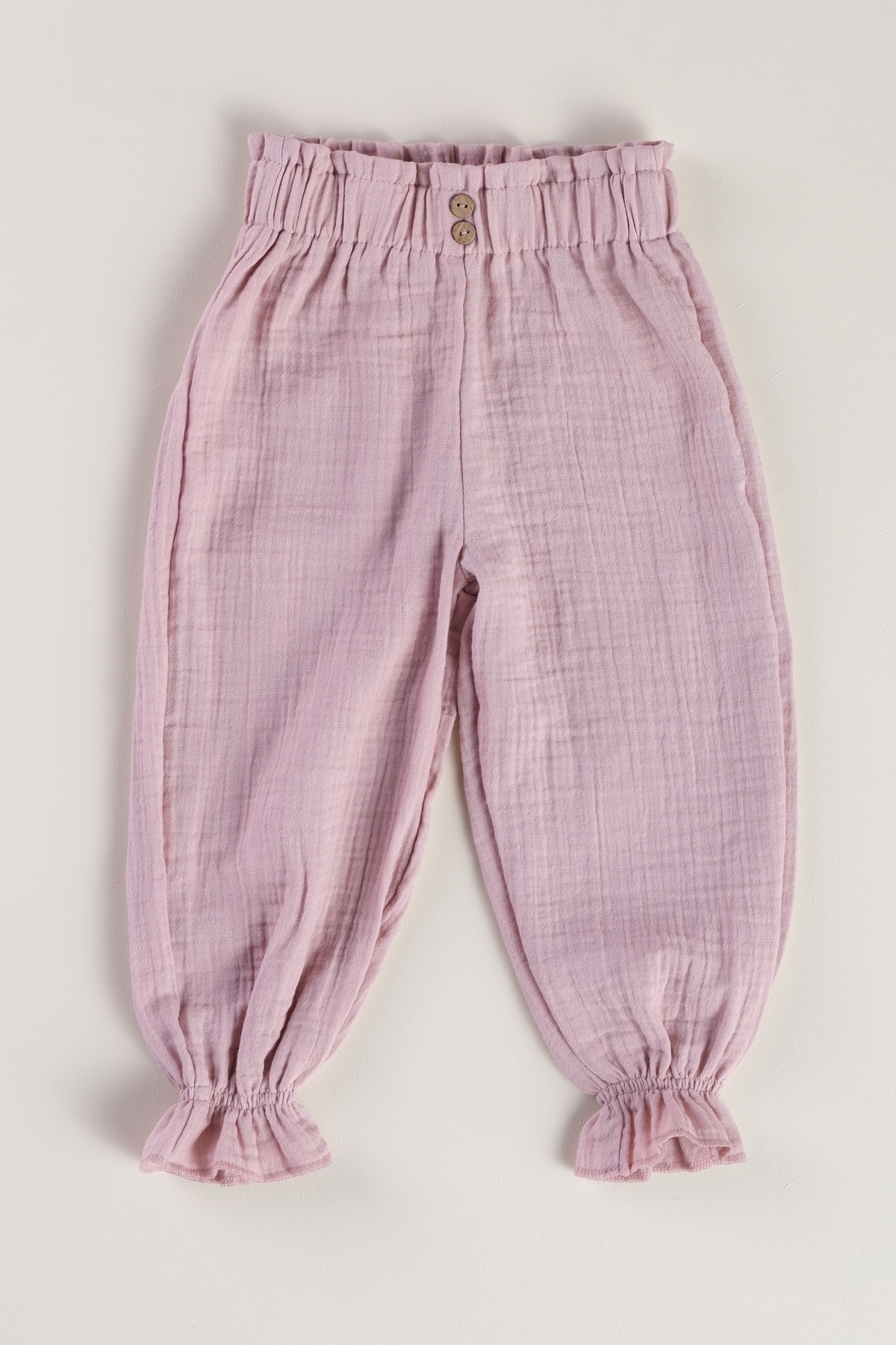 Bondberro %100 Pamuk Müslin Kumaş Kız Bebek ve Çocuk Pantolon fotoğrafı 2 (önizleme)