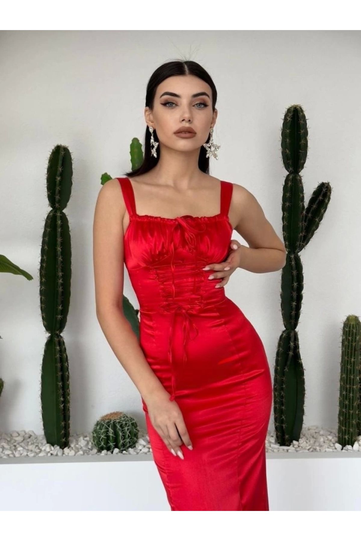 Butik PAG İP ASKILI ELBİSE