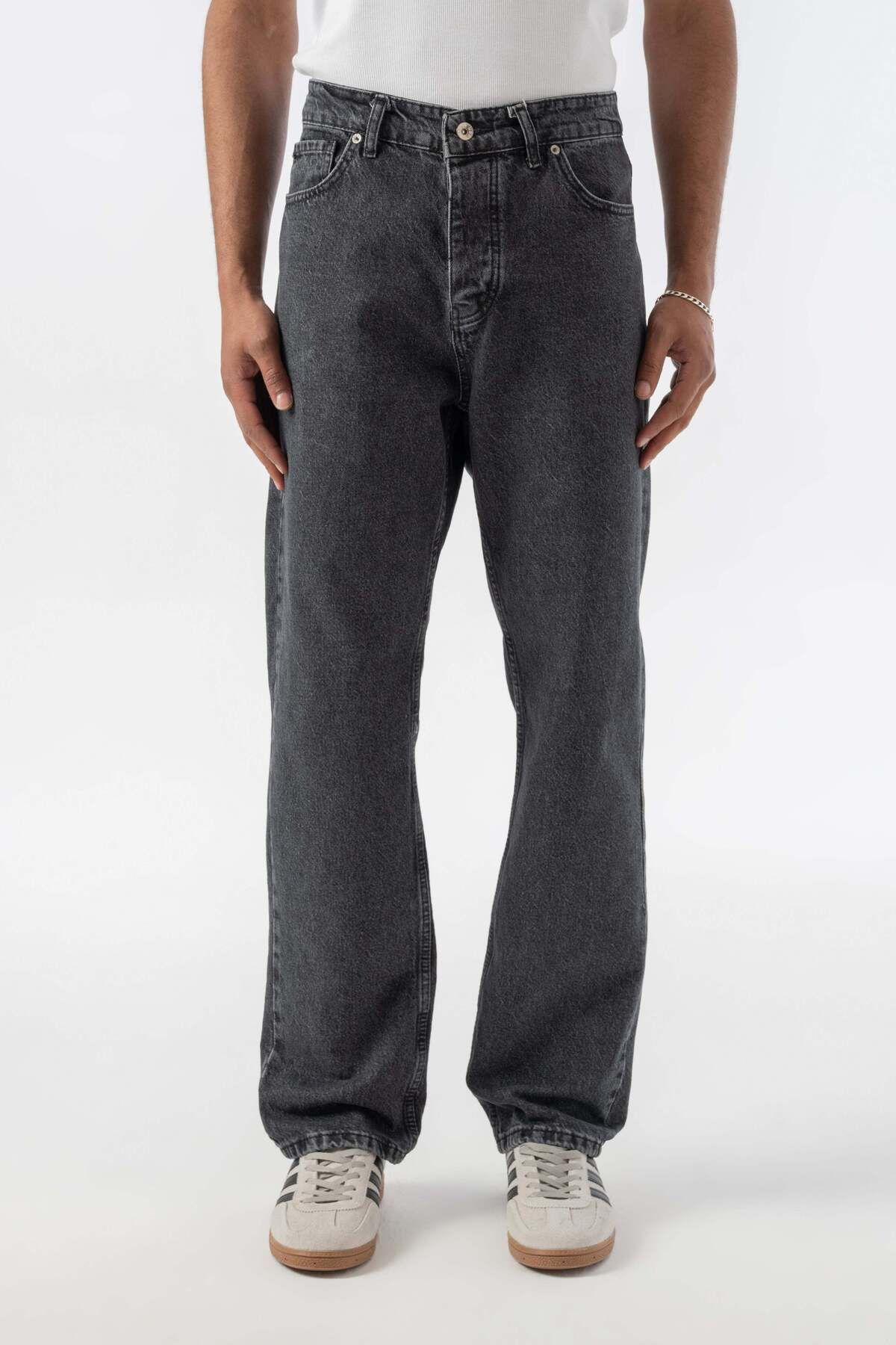 jaceyjace Baggy Jean Pantolon - Füme