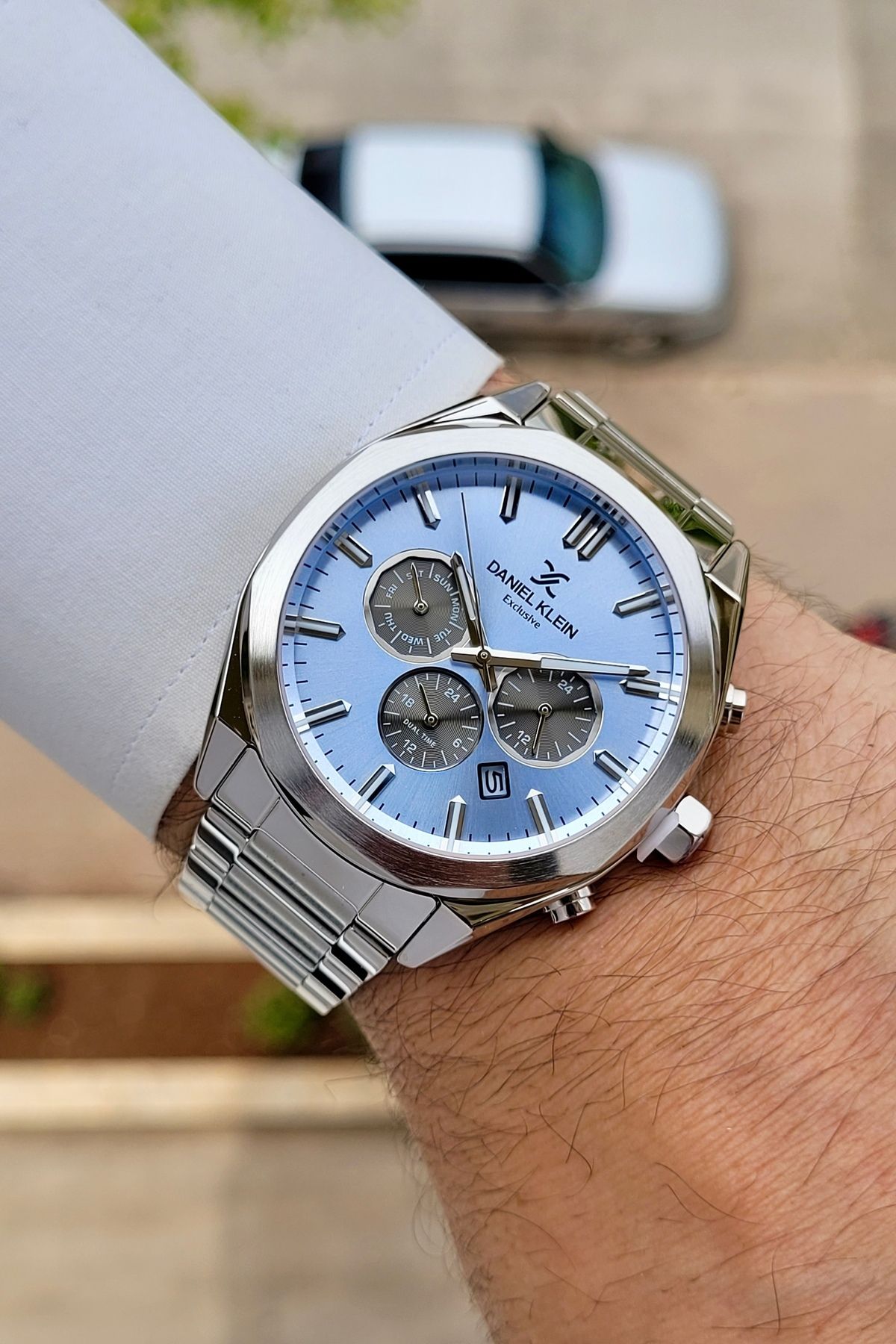Daniel Klein Kadranı Mavi Kordonu Silver Renk 24 Ay Garantili Fonksiyonları Aktif Erkek Kol Saati