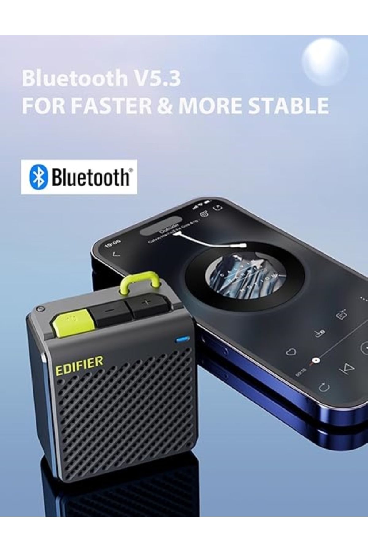 Edifier-MP85 Portable Blutooth Speaker,BT5.3,Black,USB-C,8Hrs Playtime,70 Grams 3