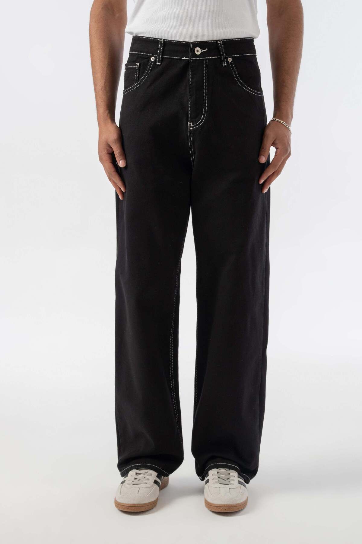 jaceyjace Relax Baggy Jean Pantolon - Siyah