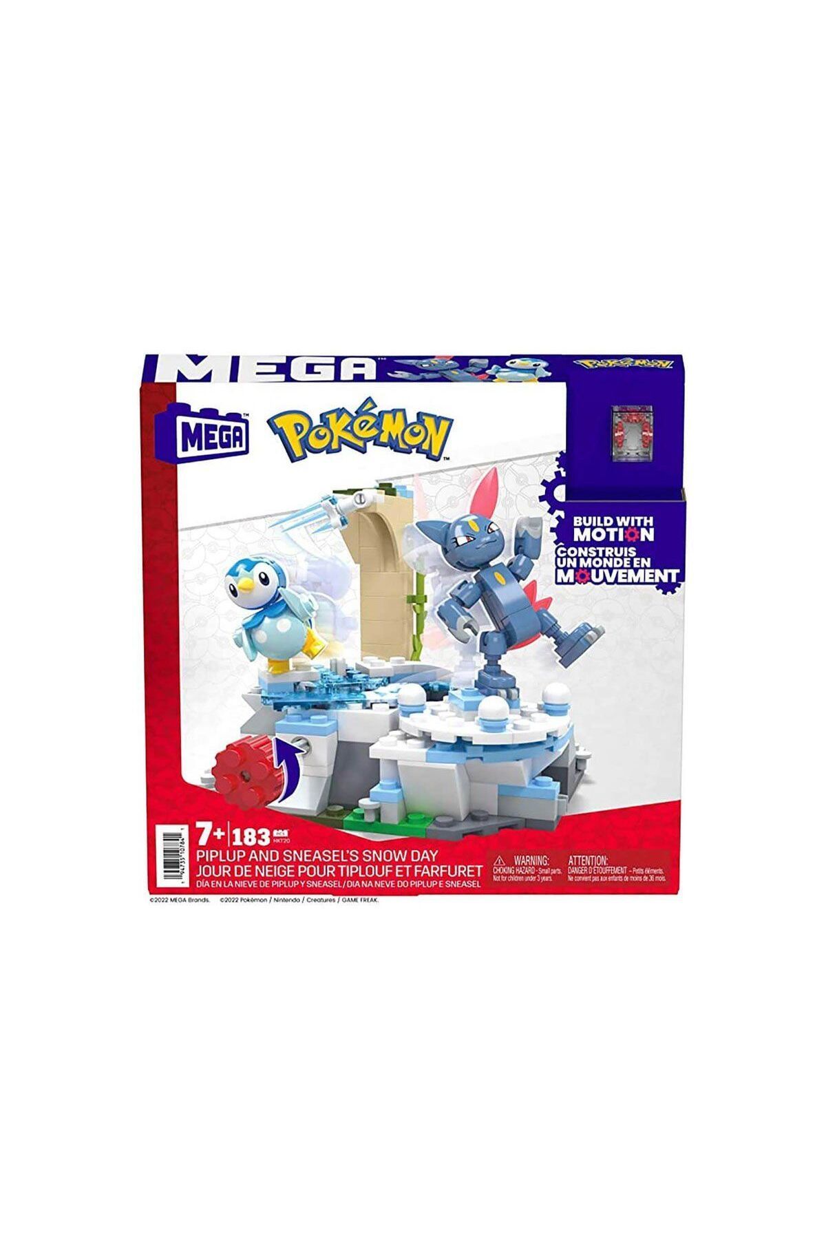 Pokemon HKT20 Pokemon - Piplup ve Sneasel Kış Macerası Seti 183 parça + 7 yaş