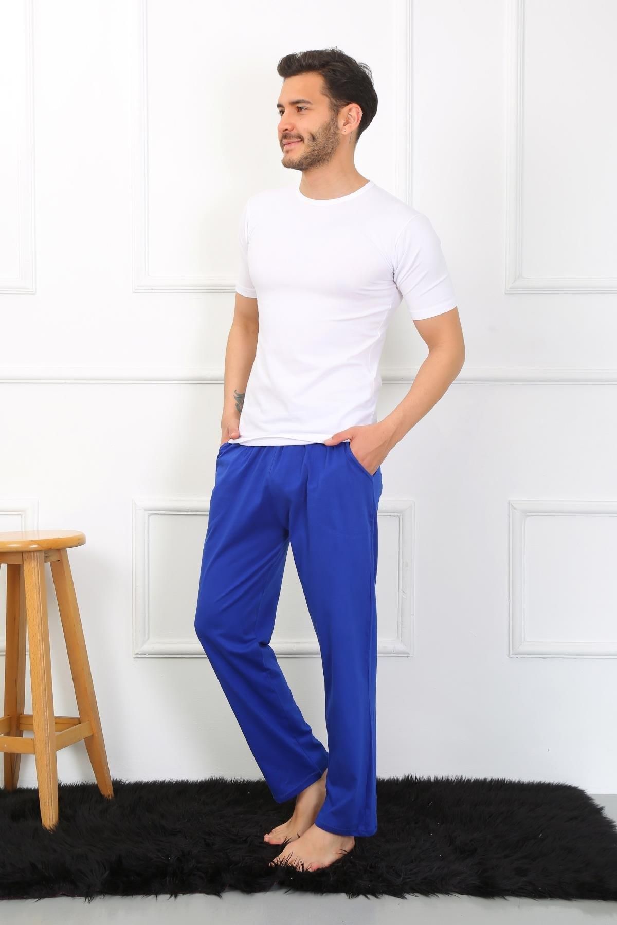 Celira Erkek Pamuk Saks Tek Alt Pijama 27495