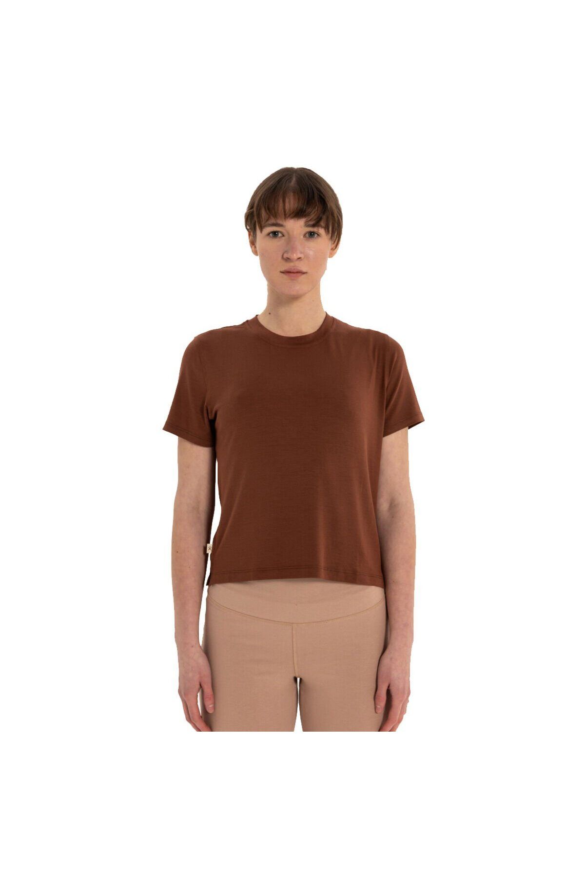 Inguz Modal Bisiklet Yaka Basic Yoga T-Shirt