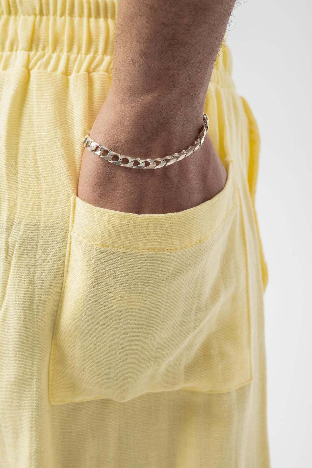 jaceyjace-Basic Linen Shorts - Yellow 3