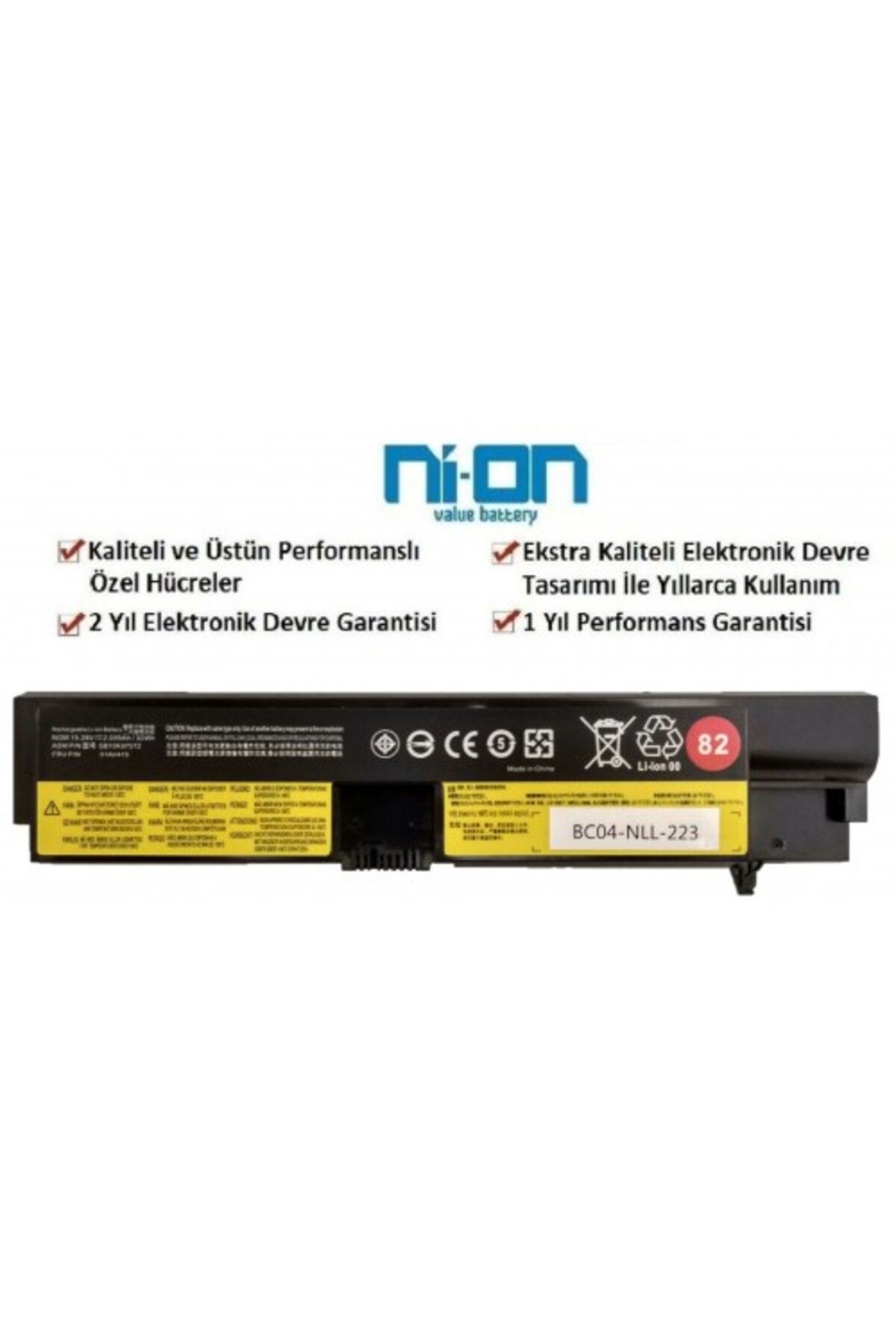 NION Lenovo SB10K97572 SB10K97575 uyumlu Notebook Batarya - Pil