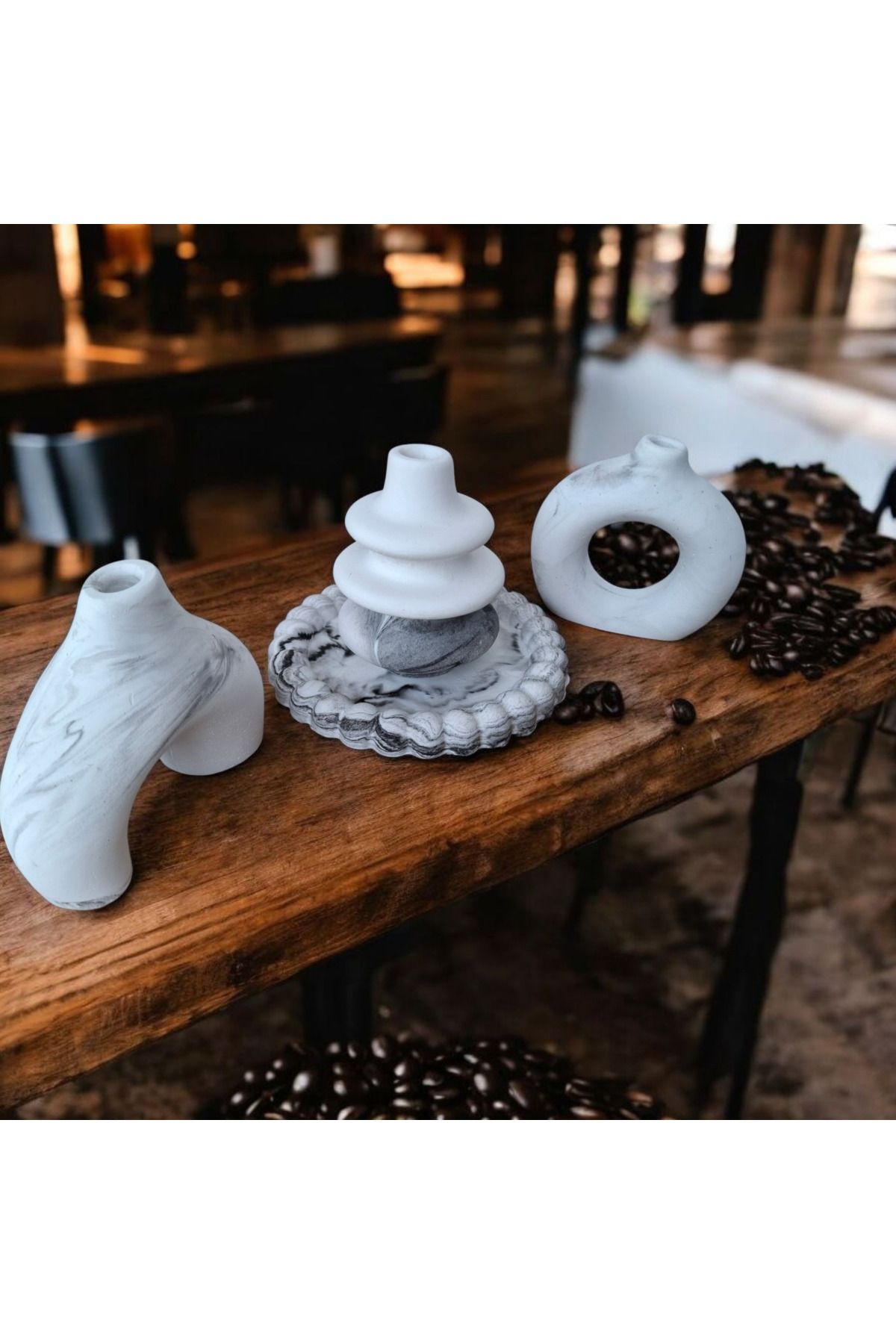 YILDIZ DECOR 4 lü Mermer Desenli İskandinav Tarzı Bohem Vazo Hediyelik Pinterest Pampas Vazosu Set Vazo