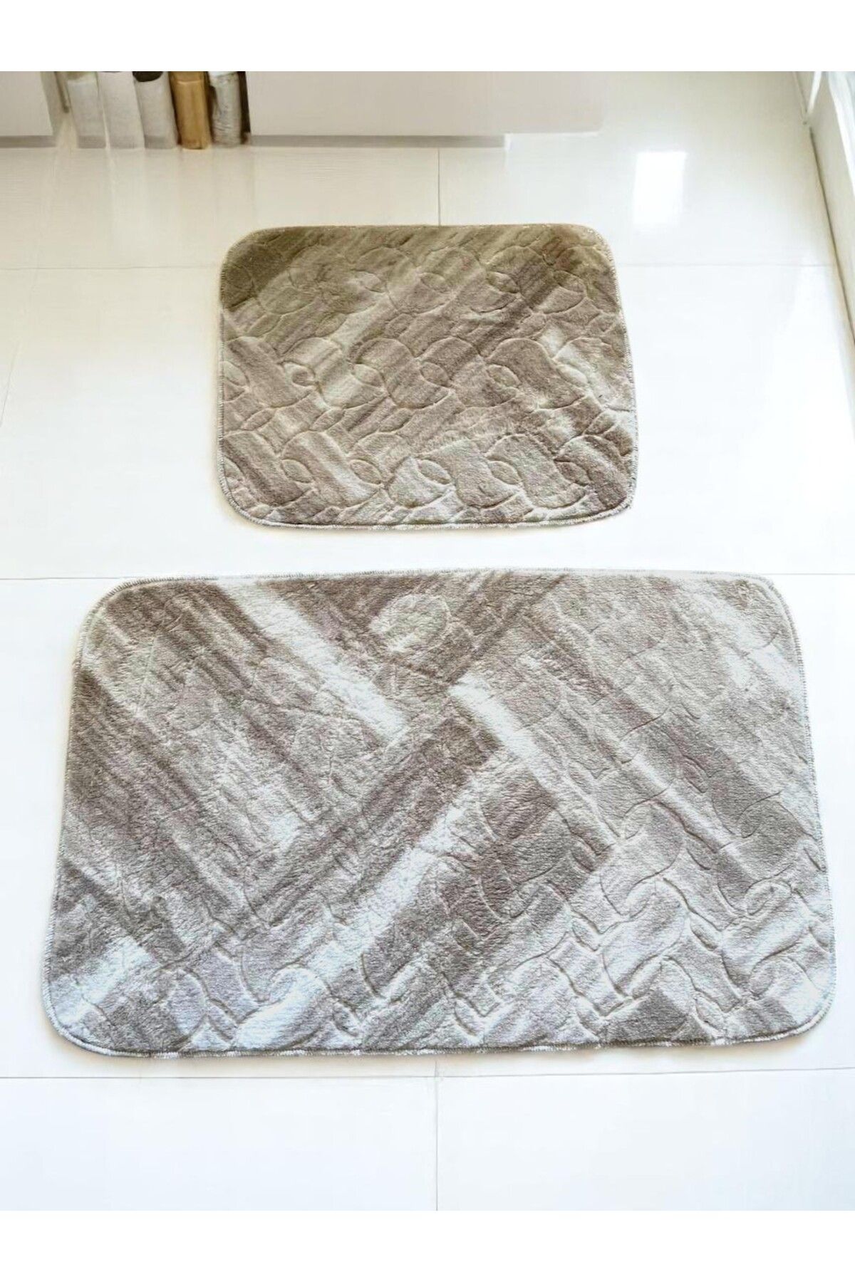 MixCotton Home Banyo Paspası Kaymaz Taban 80x50 Cm + 40x50 Cm