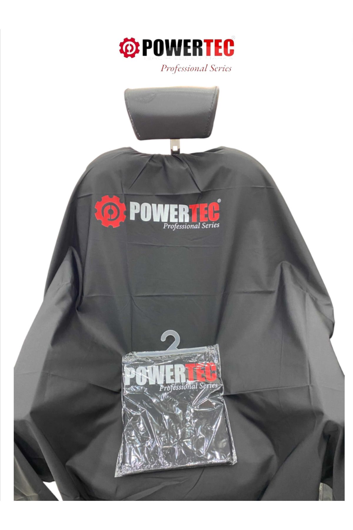 POWERTEC Profesyonel Berberler Için Özel Tasarım Baskılı Saç Kesim & Tıraş Önlüğü, Örtüsü, Penuar