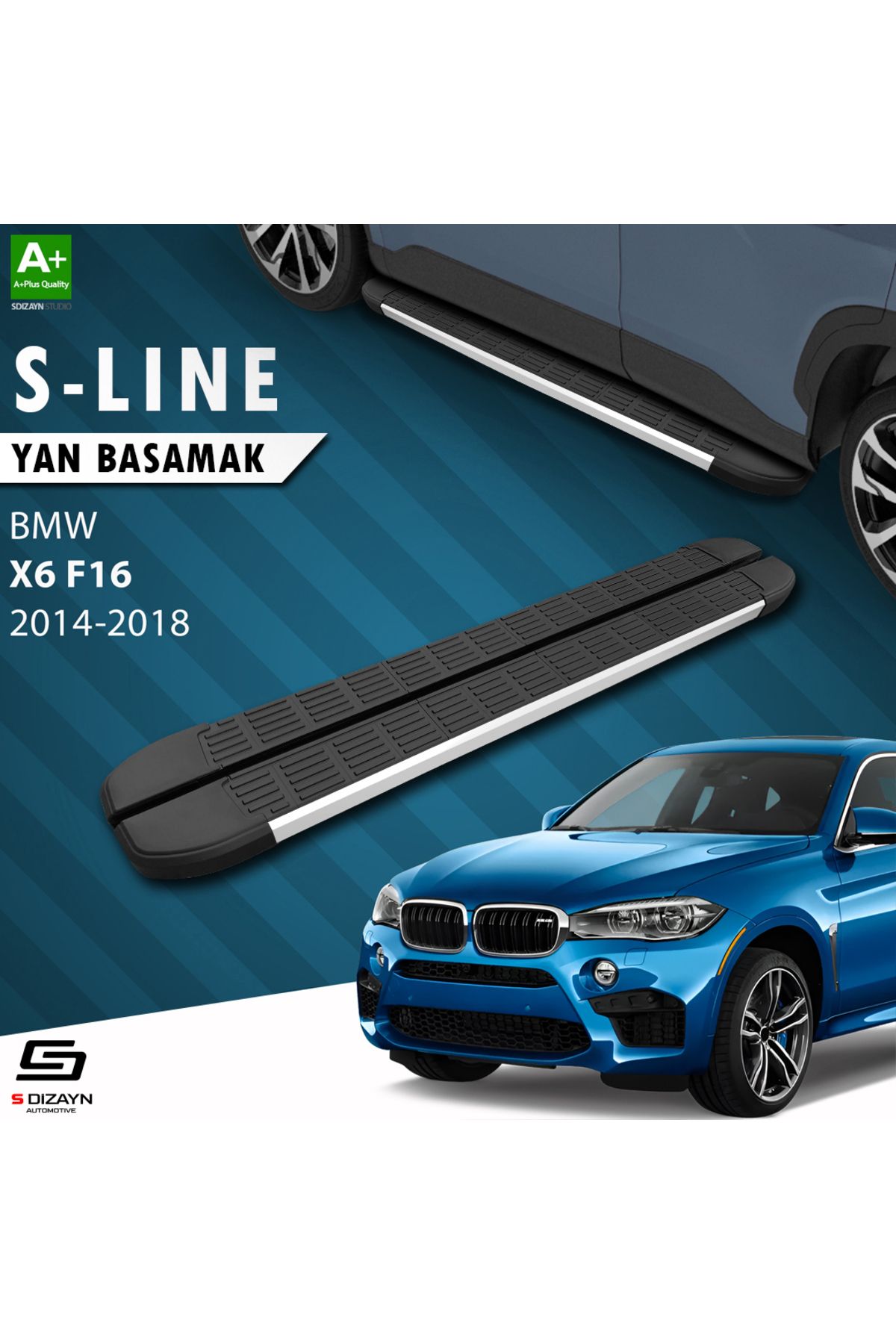Life Tuning S-Dizayn Bmw X6 F16 S-Line Aluminyum Yan Basamak 193 Cm 2014-2018 A+ Kalite