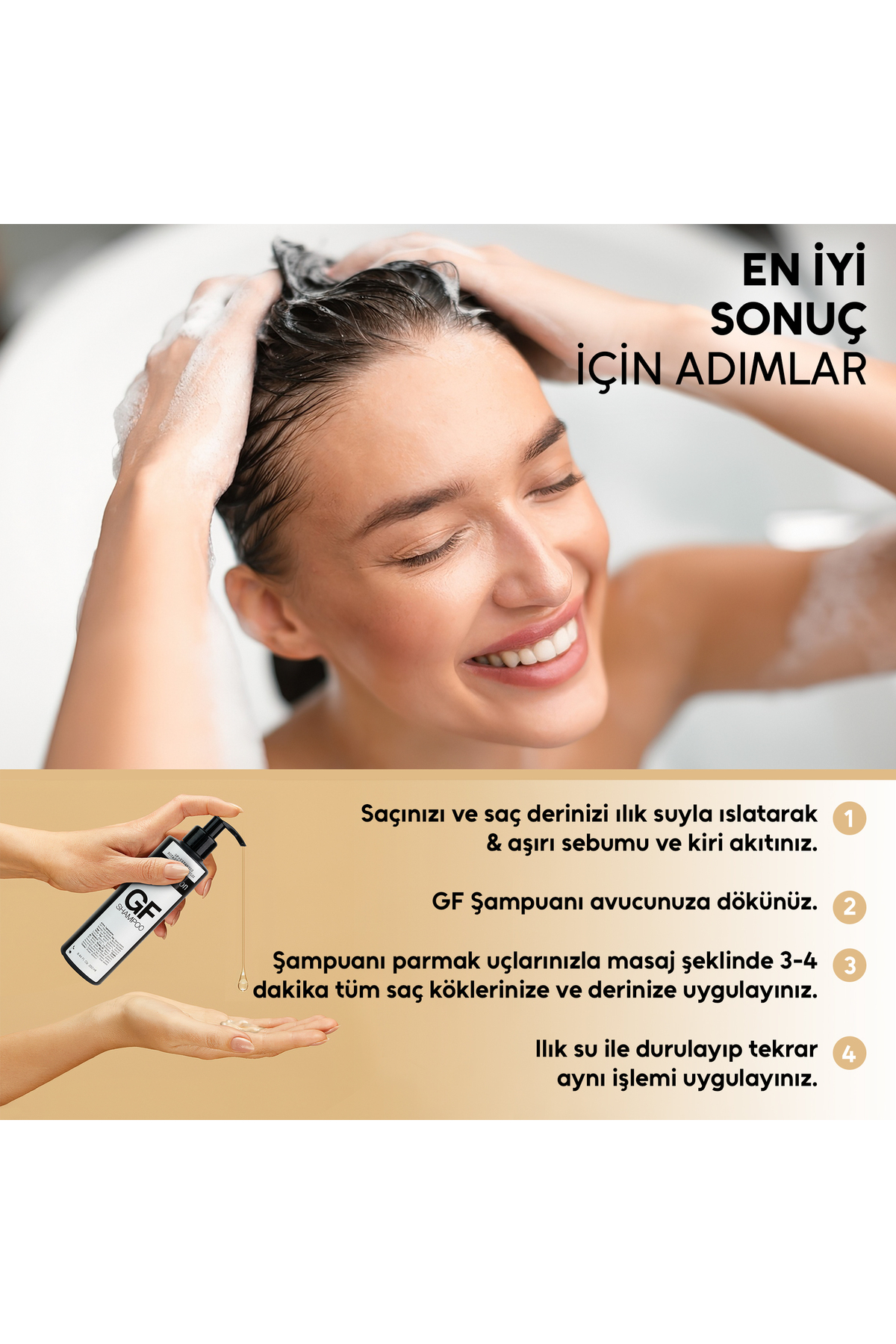 GF Shampoo Saç Dökülmesine Karşı Şampuan Yıpranmış Ve Hasar Görmüş Saçlara Bitkisel Koruma Sağlar — REP003 — تصویر 5 از 6