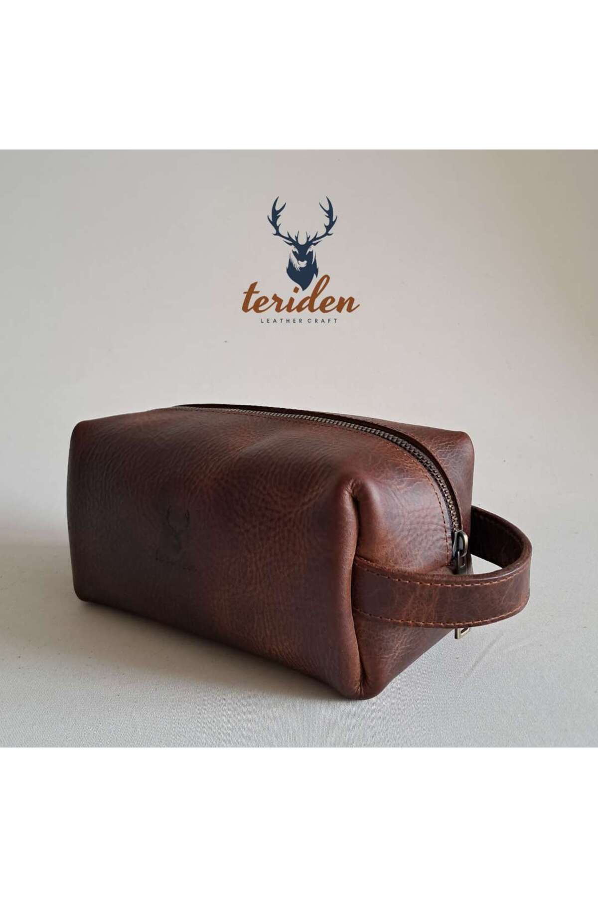 Teriden Leather Craft Dopp Kit Travel Bag