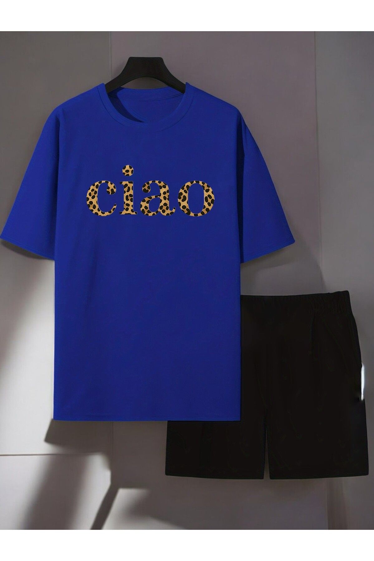 uyguntarz Unisex Ciao Baskılı Tasarım Şort Takım