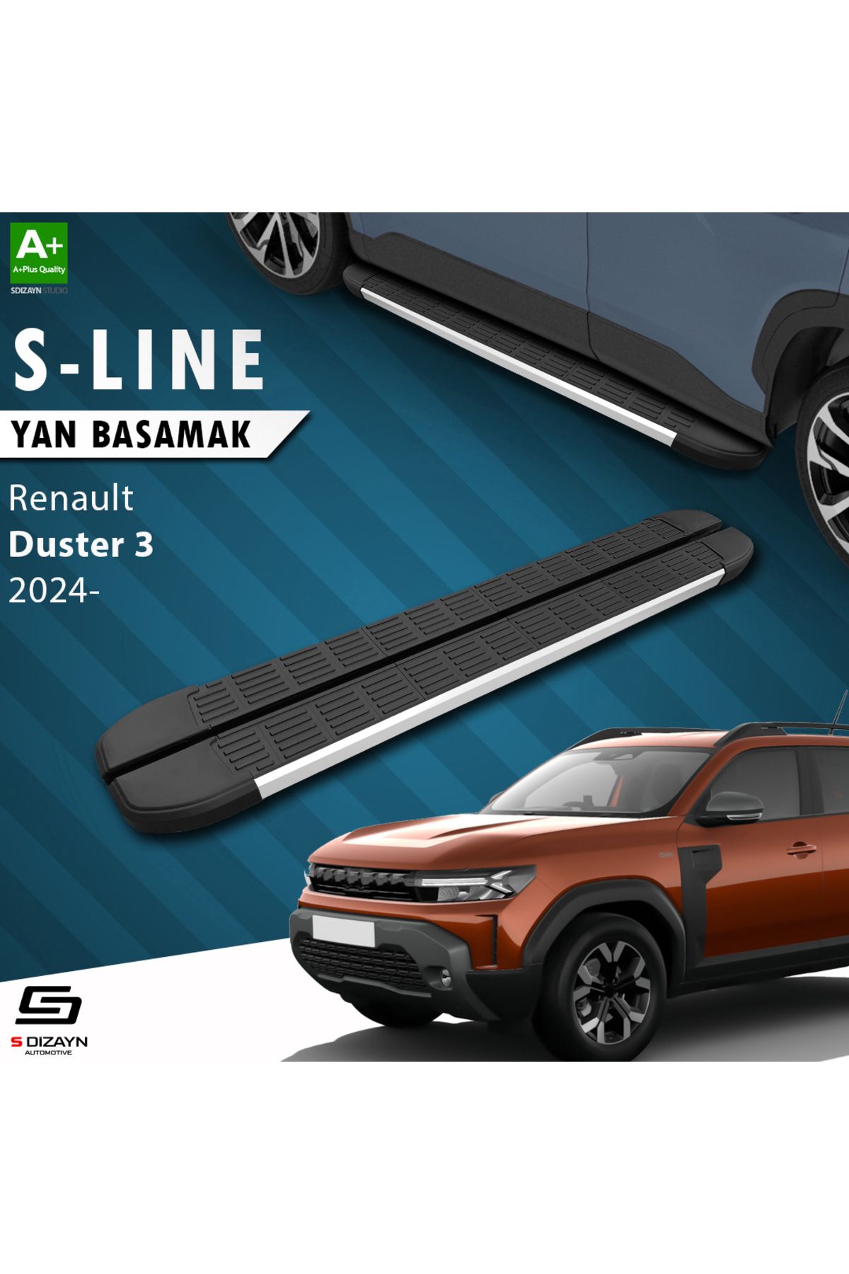 Life Tuning S-Dizayn Renault Duster 3 S-Line Aluminyum Yan Basamak 183 Cm 2024 Üzeri A+ Kalite
