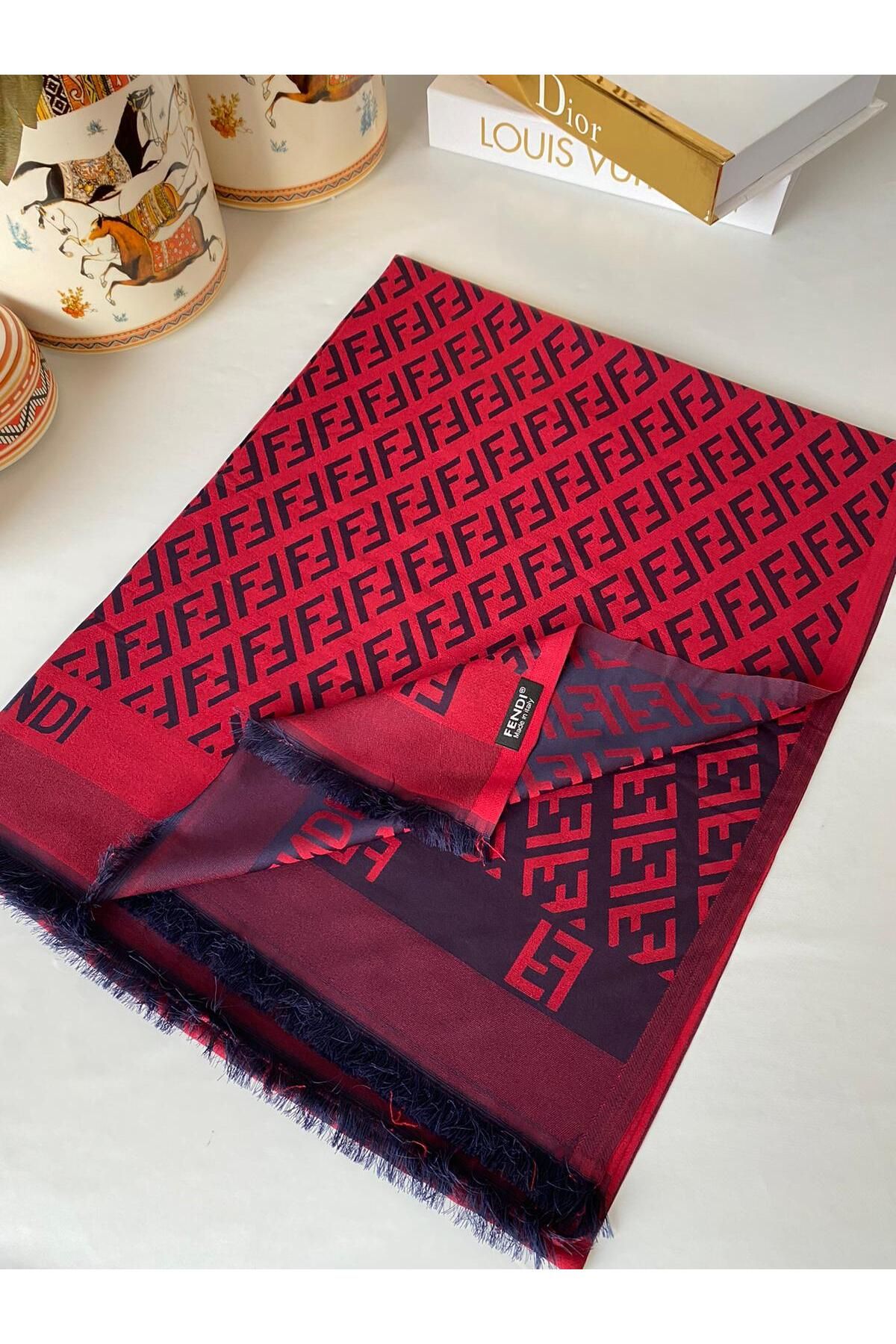 Organic Scarfs İthal İpek Kaşmir Çift Taraflı Şal