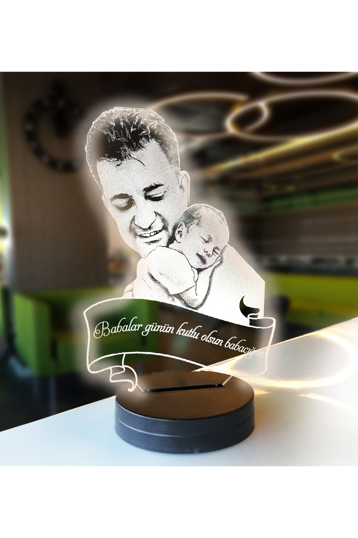 hediye-ci Babalara Günü Profil Modelli 3d Led Gece Lambası