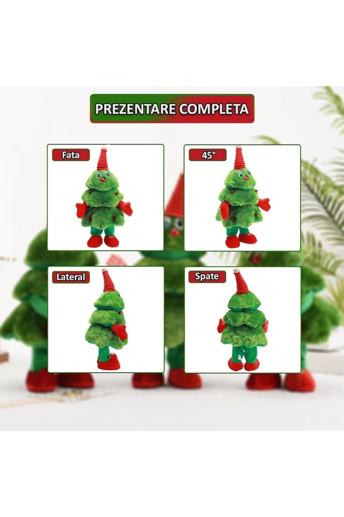 NEXTLY-Interactive Plush Toy, Dancing Fir Tree, Mimics Sounds/Repeats What You Say, Talks 8