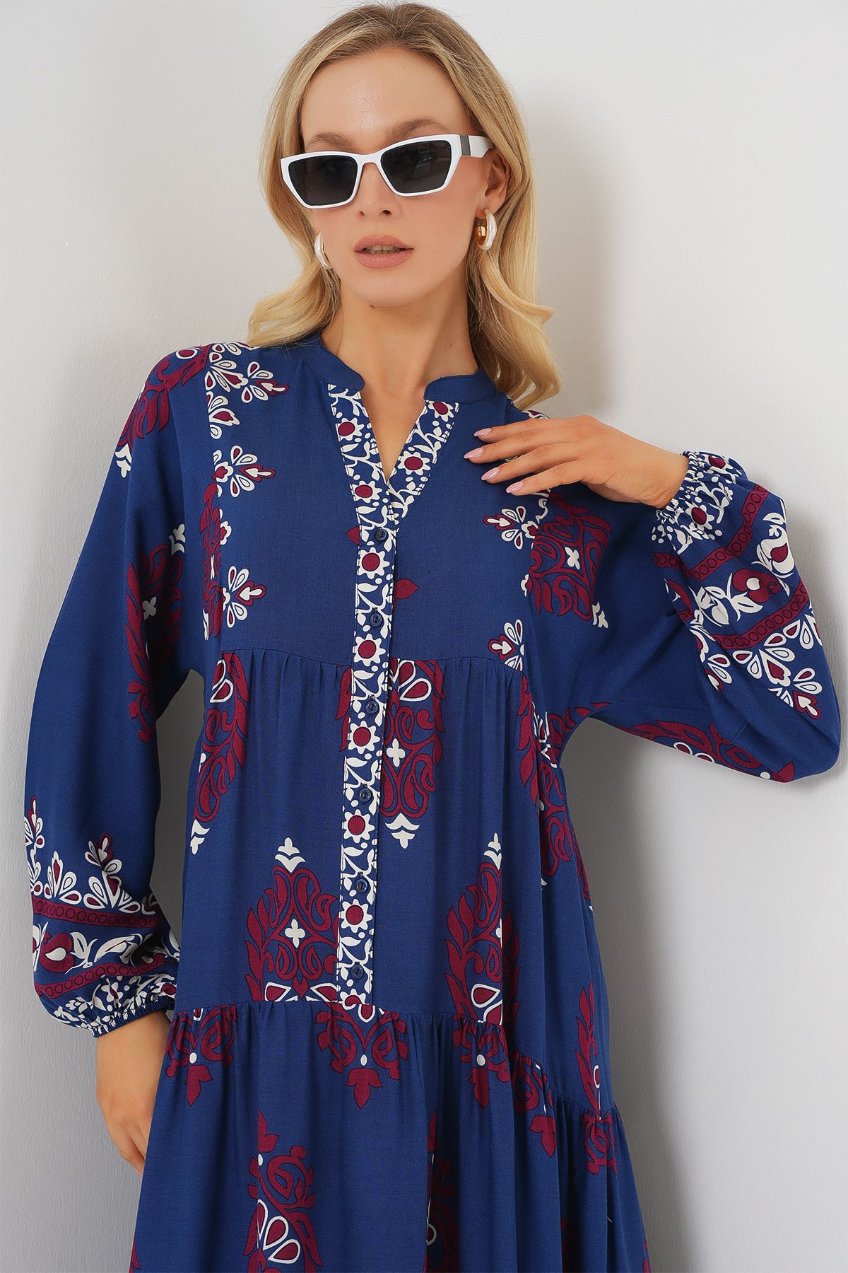 Bigdart-2423 Rochie hijab cu model autentic - Petrol 1 4