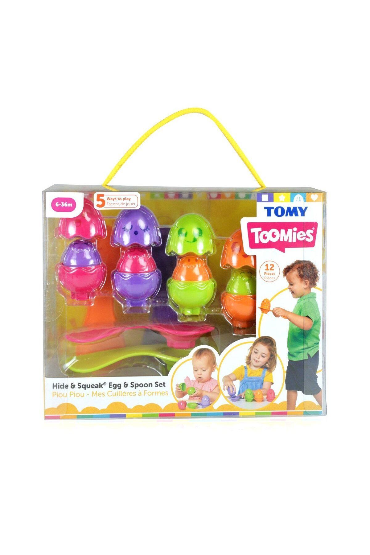 swilex 73082 Tomy, Saklambaçlı Yumurtalar Kaşık Seti, 6-36 ay