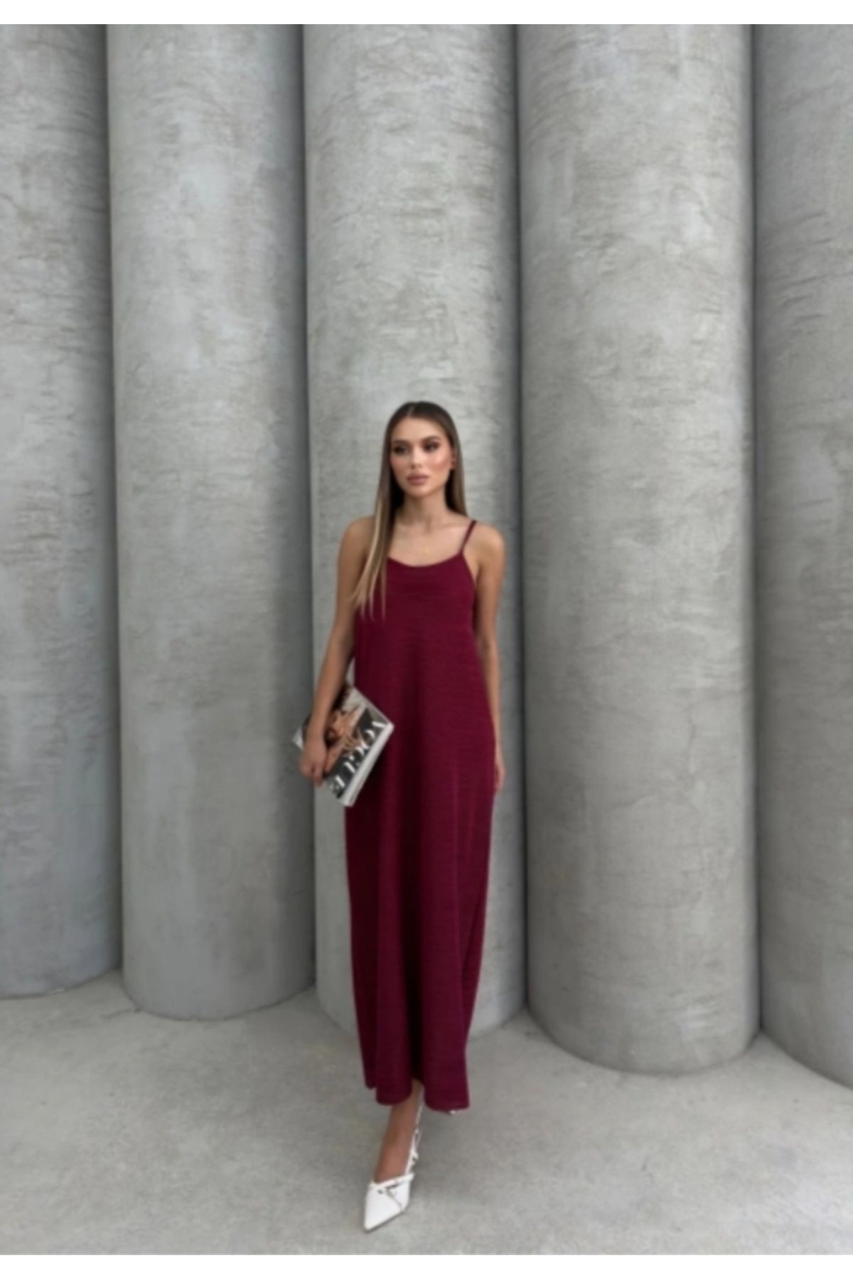 MODA Piliseli uzun elbise