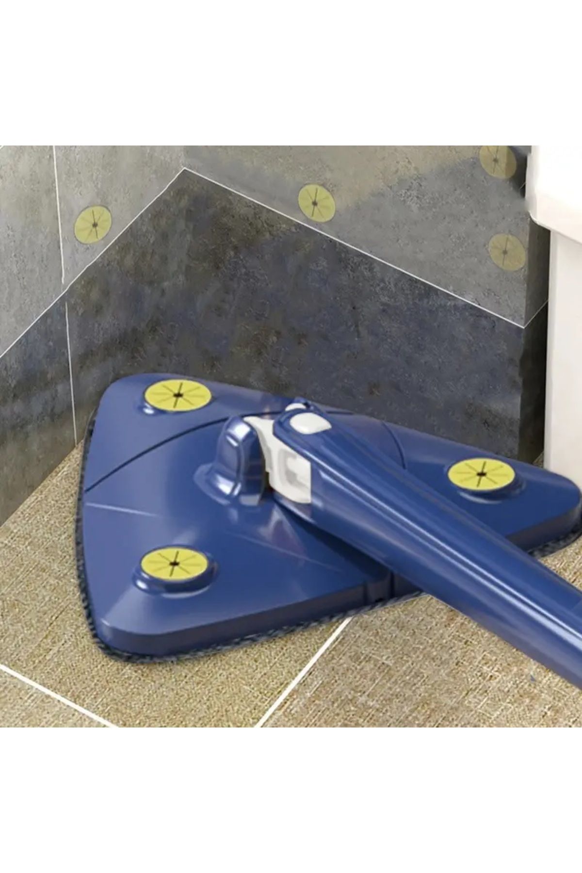 NEXTLY-Multifunctional Mop For Dry And Wet Surfaces, 360 Rotating Triangular Head, Handle 8