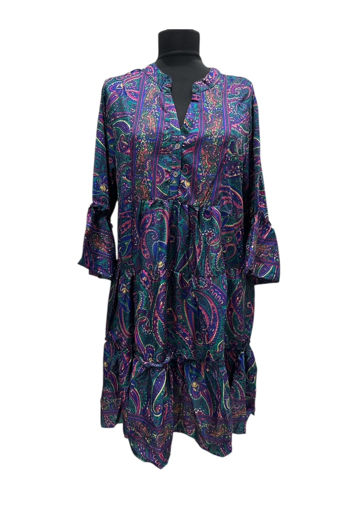PHUTİ COLLECTION HİNT İPEĞİ MİDİ ELBİSE