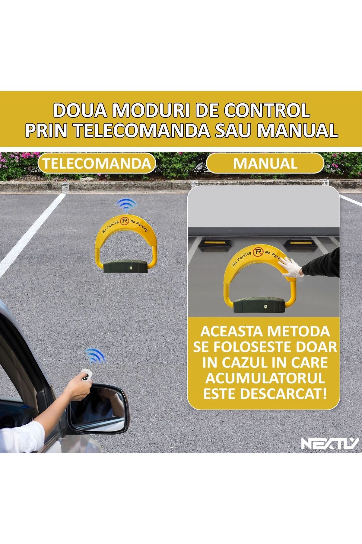 NEXTLY-Automatic Parking Lock, , Remote Control, 50m, Function 6