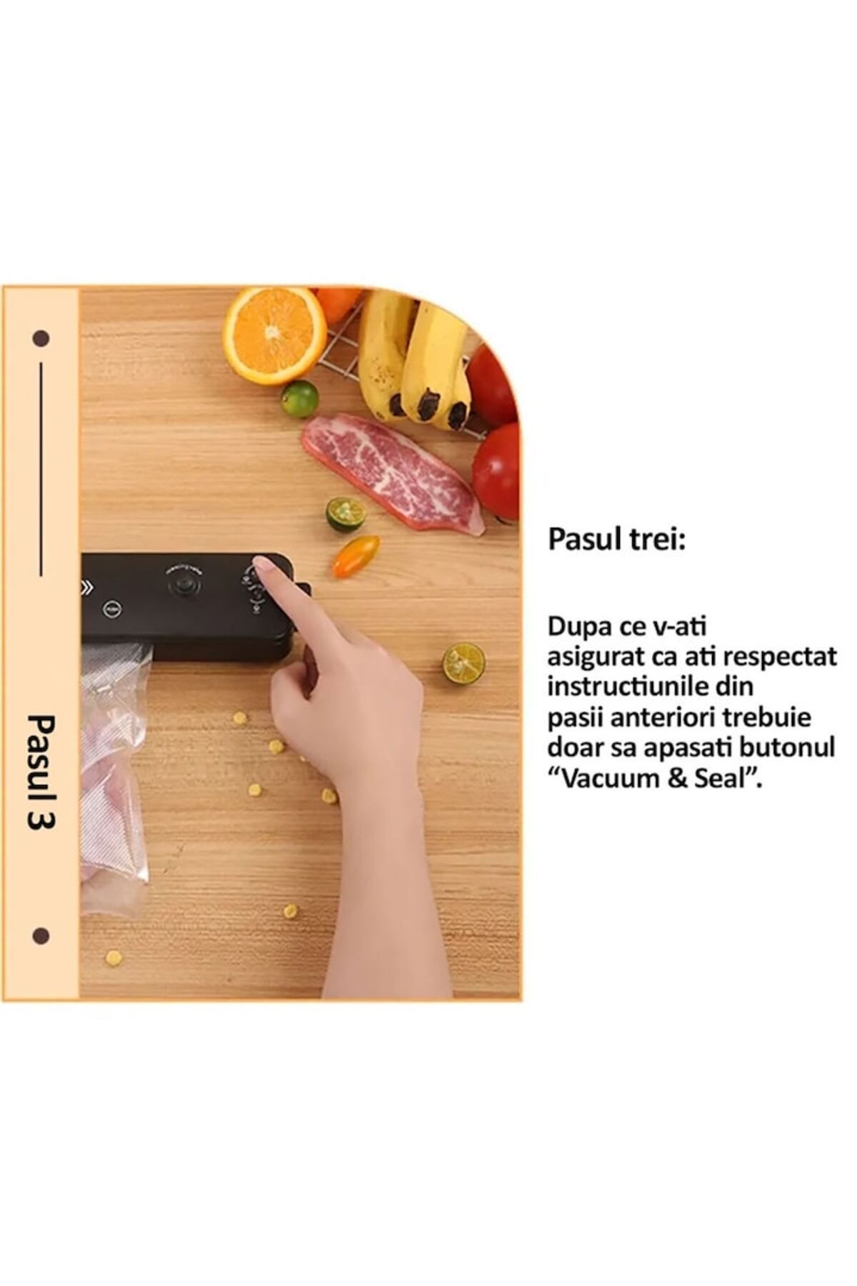 NEXTLY-Set Aparat De Vidat Si Sigilat Cu Vacuum Si 2 Role Pungi Pentru Vidat 500x17cm , Pentru 8