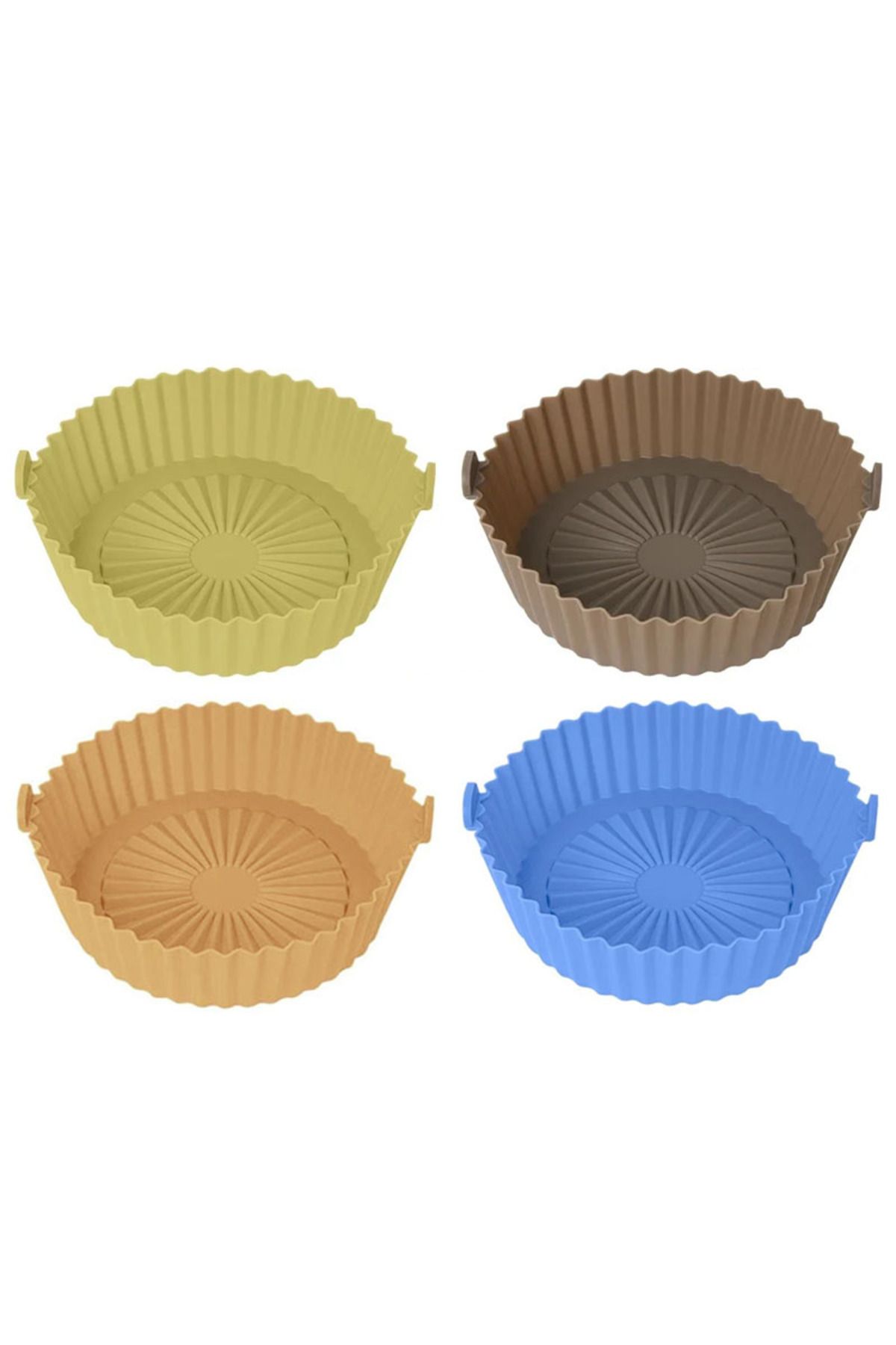 NEXTLY Set Of 4 Silicone Molds For Airfryer, 17 Cm, Multicolor - One Size