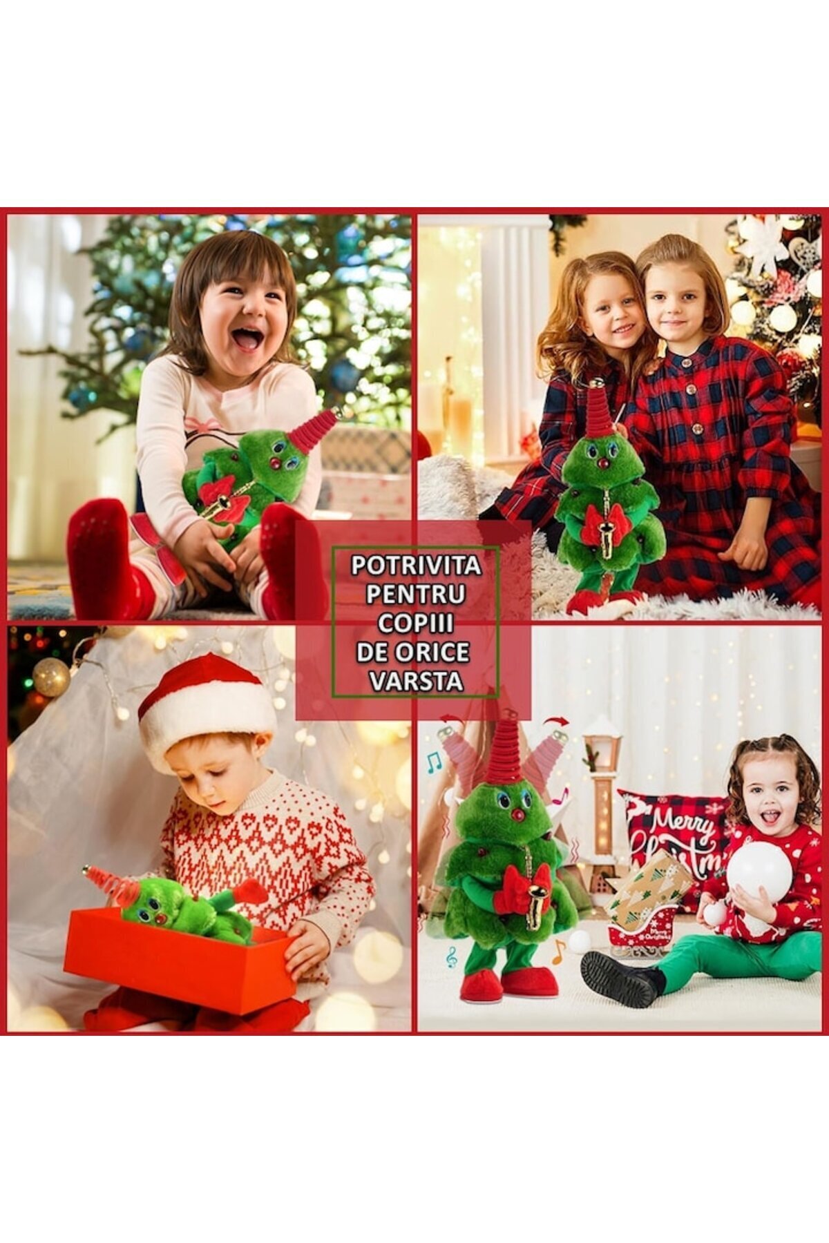 NEXTLY-Interactive Plush Toy, Dancing Fir Tree, Mimics Sounds/Repeats What You Say, Talks 4