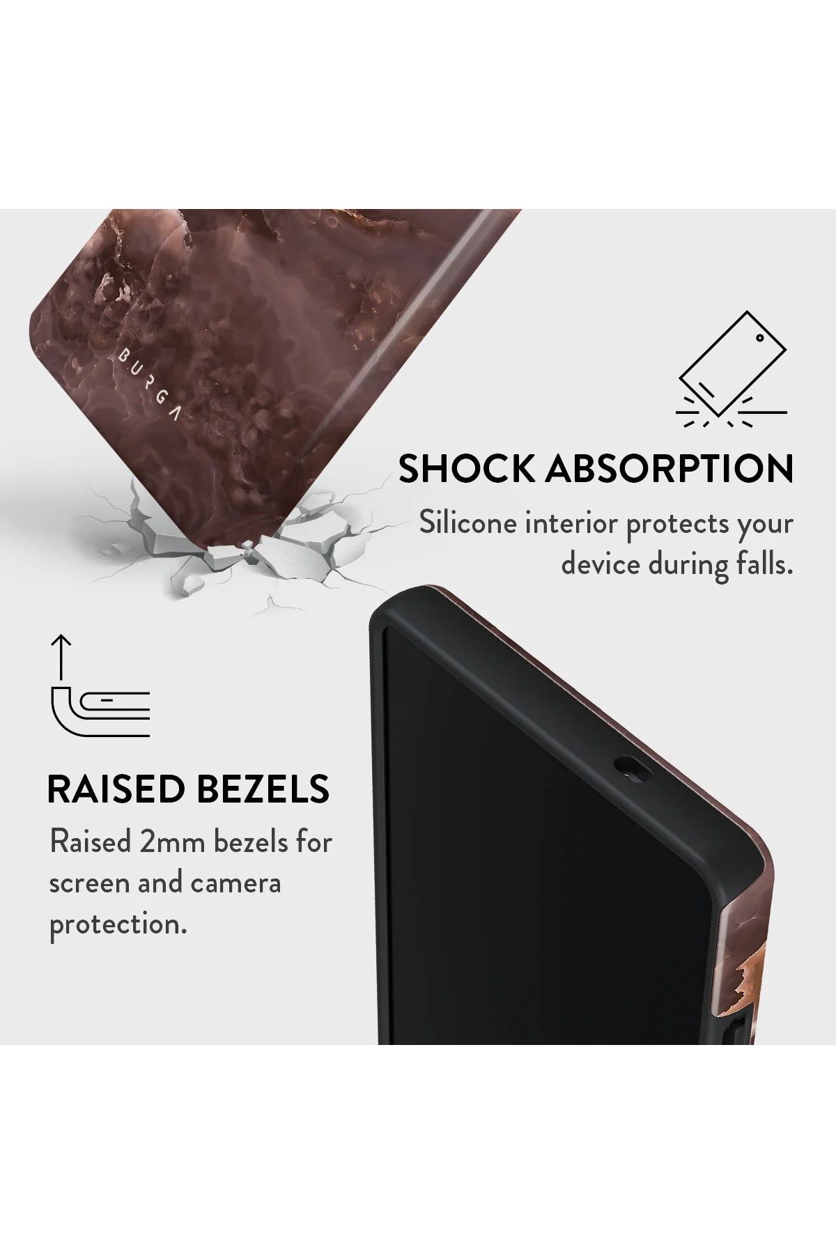 Samsung-Burga Case Galaxy S25ultra Hybrid 2 Layer Hard Shell Silicone Protective, Scratch Resistant 3