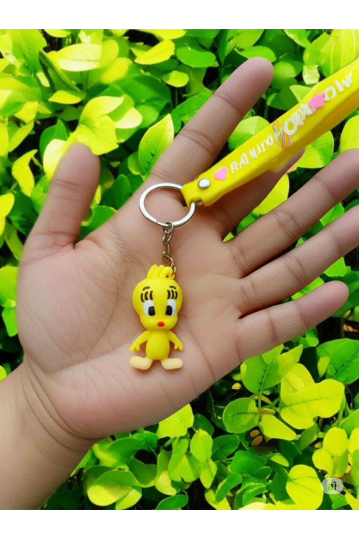GLOW LUXE 3D Tweety Silikon Anahtarlık ve Çanta Aksesuarı