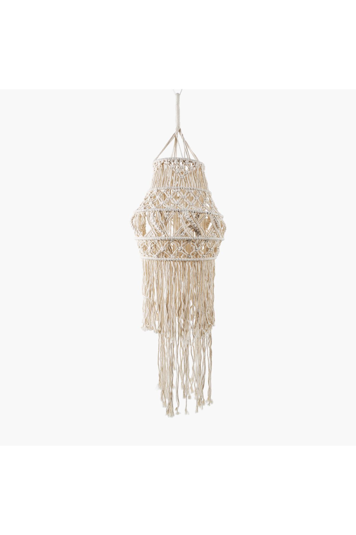 JASMIN CONCEPTS Makrome Chandalier Beyaz 35X105cm