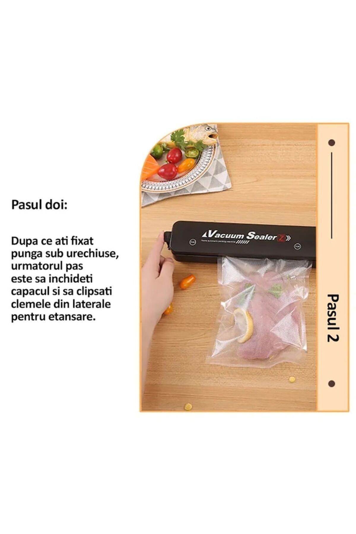 NEXTLY-Set Aparat De Vidat Si Sigilat Cu Vacuum Si 2 Role Pungi Pentru Vidat 500x17cm , Pentru 7
