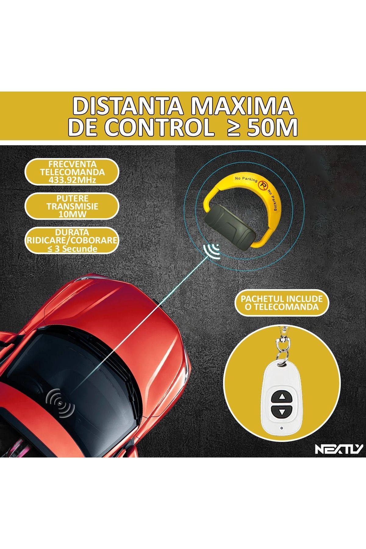 NEXTLY-Automatic Parking Lock, , Remote Control, 50m, Function 5