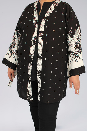 Genel Markalar VİSKON KUMAŞ DESENLİ KADIN KİMONO