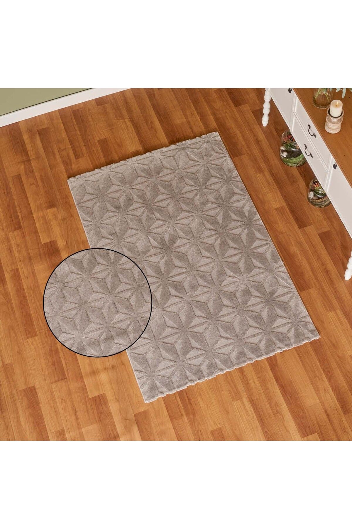 Bella Maison Tesio Modern Halı Gri (80x300 cm)