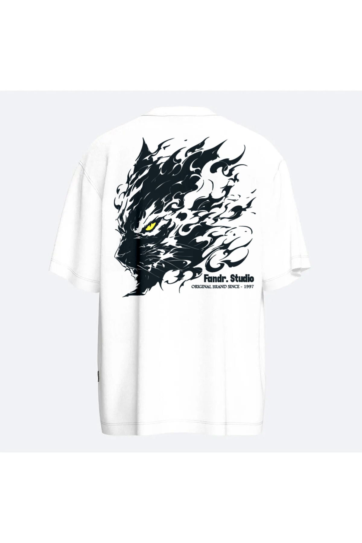 Fandr Store Beyaz Oversize Reign of Nocturne Unisex T-shirt