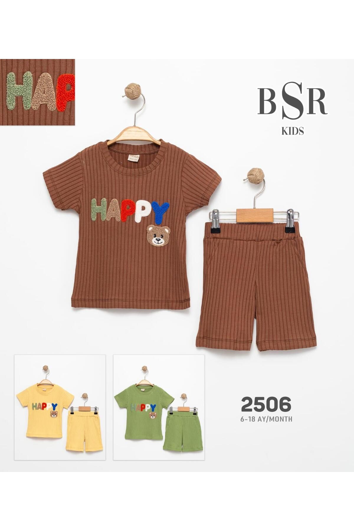 MODA Yazılı Ayıcıklı Bebek Takım / Çocuk Takım
