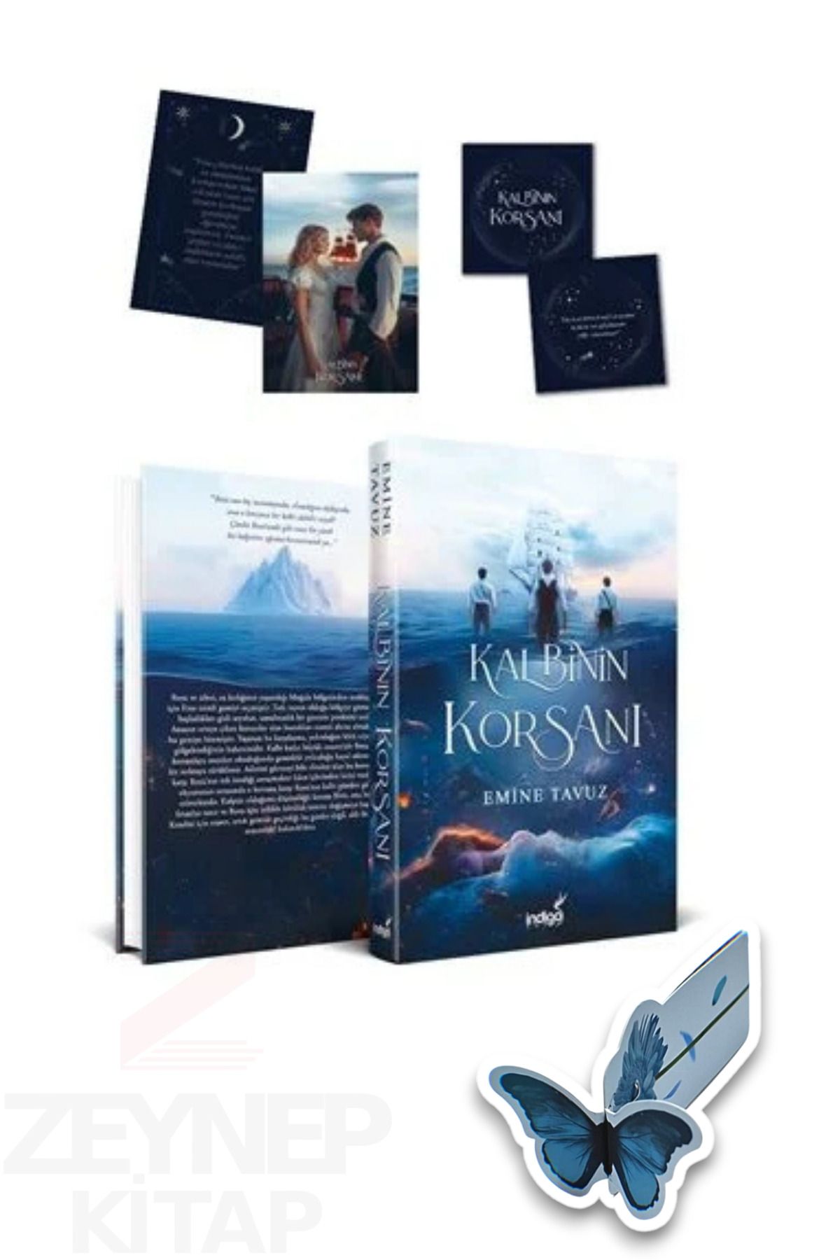 İndigo Kitap Kalbinin Korsanı - Emine Tavuz (CİLTLİ)(Özel Tasarım Kelebek Ayraç Hediye)